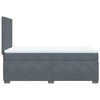 vidaXL Κρεβάτι Boxspring με Στρώμα Σκούρο Γκρι 90x190 εκ. Βελούδινο