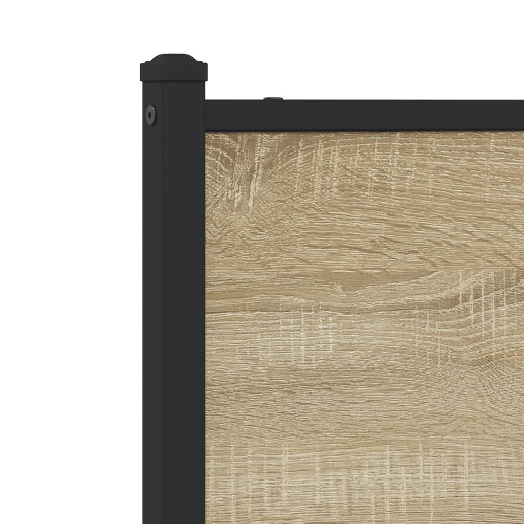 vidaXL Σκελετός Κρεβ. Χωρίς Στρώμα Sonoma Δρυς 193x203 εκ. Μεταλλικό