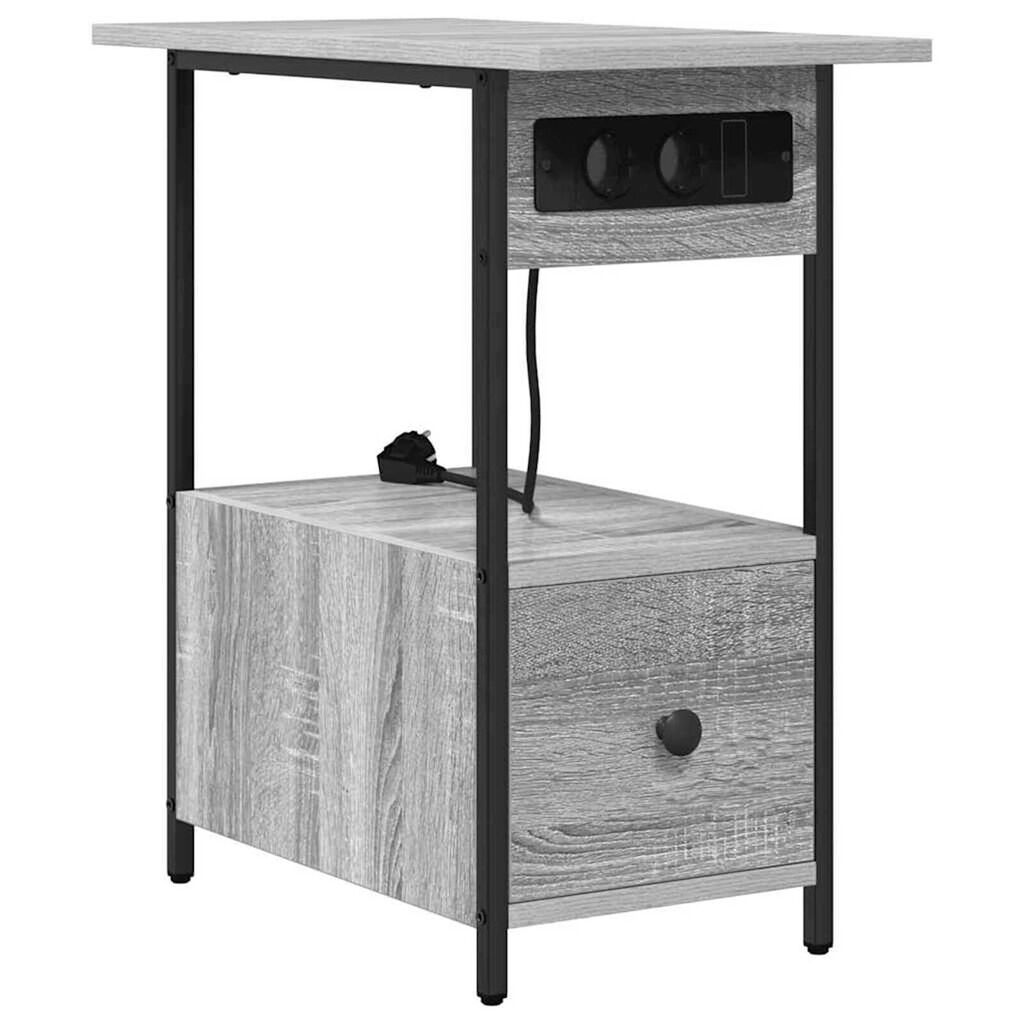 vidaXL Κομοδίνο Γκρι sonoma 60 x 30 x 61 εκ Επεξεργασμένο ξύλο