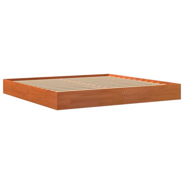 vidaXL Σκελετός Κρεβ. Χωρίς Στρώμα Καφέ Κεριού 180x200 εκ Μασίφ Πεύκο