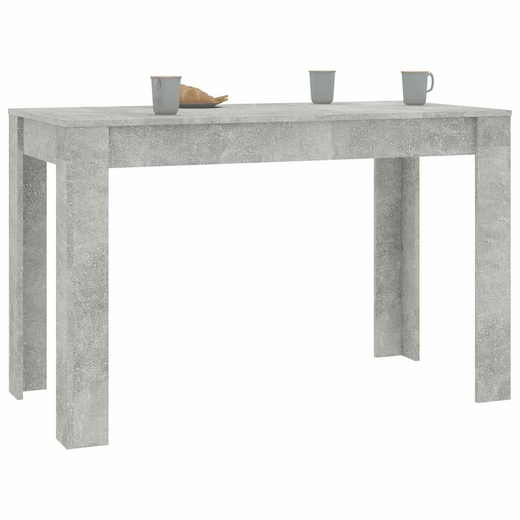 vidaXL Τραπεζαρία Γκρι του Σκυροδέματος 120x60x76 εκ. από Επεξ. Ξύλο
