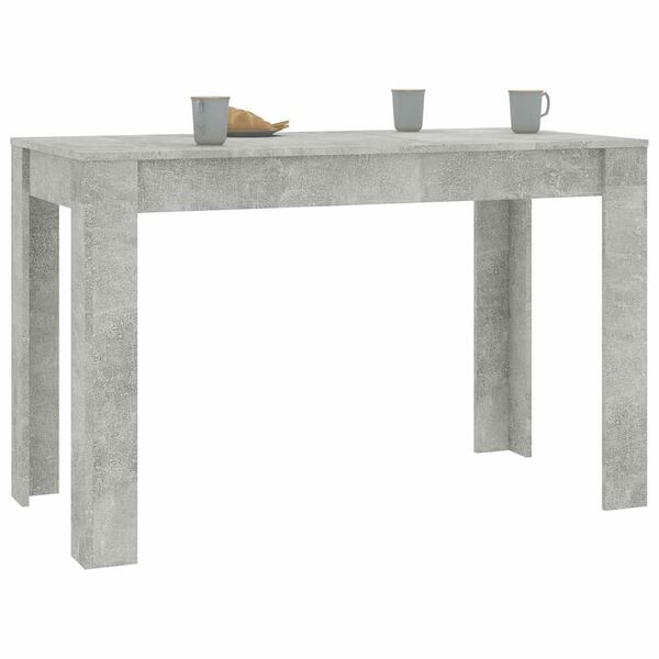 vidaXL Τραπεζαρία Γκρι του Σκυροδέματος 120x60x76 εκ. από Επεξ. Ξύλο