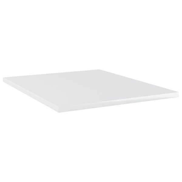 vidaXL Ράφια Βιβλιοθήκης 4 τεμ. Γυαλ. Λευκό 40x50x1,5 εκ. Επεξ.Ξύλο