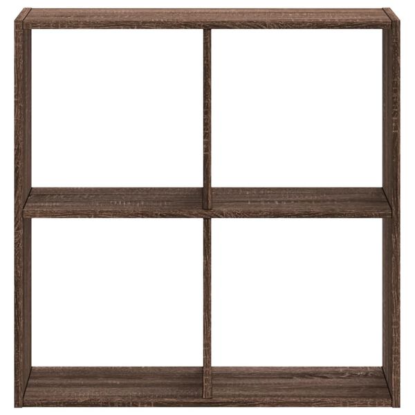 vidaXL Βιβλιοθήκη Καφέ Δρυς 68,5x32x68,5 εκ. από Επεξεργασμένο Ξύλο