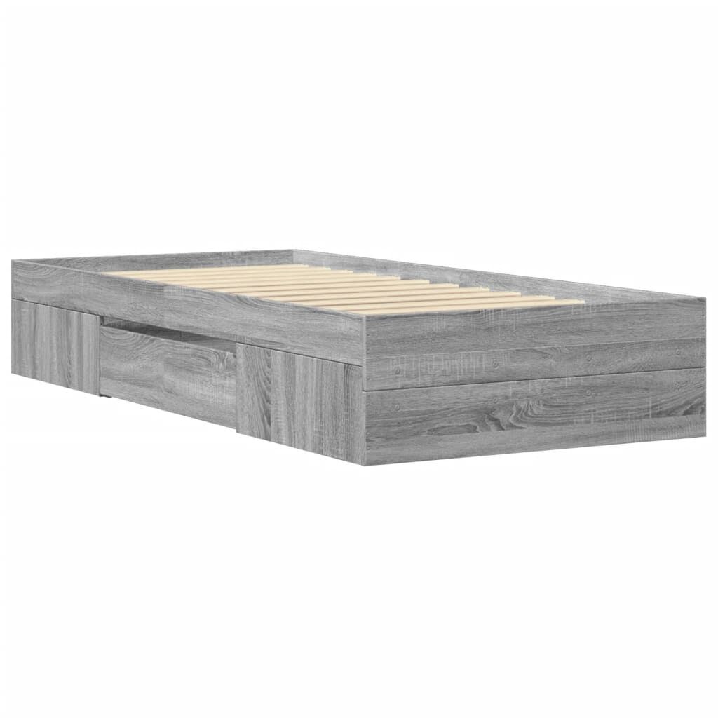 vidaXL Πλαίσιο Κρεβατιού Γκρι Sonoma 100x200 εκ. Επεξεργασμένο Ξύλο
