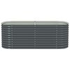 vidaXL Ζαρντινιέρα Υπερυψωμένη Γκρι 240x80x81 εκ. Γαλβανισμ. Χάλυβας