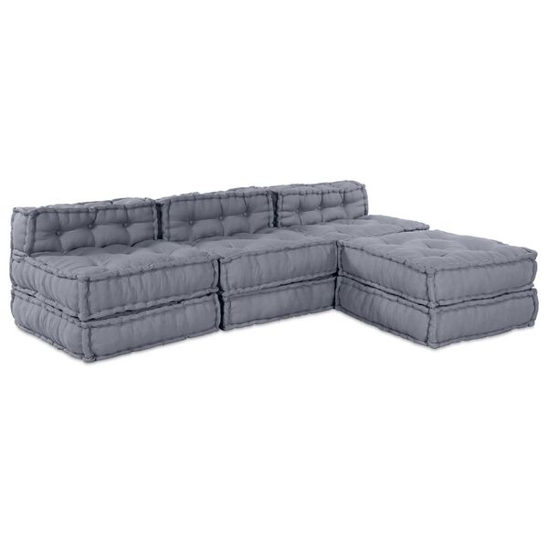 vidaXL Μαξιλάρι 4 pcs Γκρι 70 x 70 x 54 εκ Πολυεστέρας