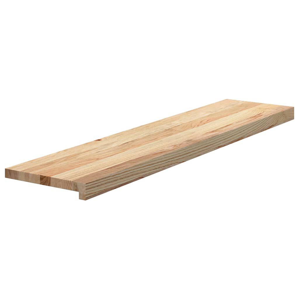 vidaXL Πατάκια Σκάλας 2 τεμ. 110x25x2 εκ. Ακατέργαστο Μασίφ Ξύλο Δρυός