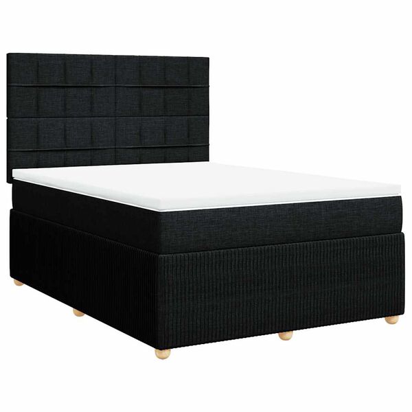 vidaXL &Kappa;&rho;&epsilon;&beta;ά&tau;&iota; Boxspring &mu;&epsilon; &Sigma;&tau;&rho;ώ&mu;&alpha; &Mu;&alpha;ύ&rho;&omicron; 140x200 &epsilon;&kappa;. &Upsilon;&phi;&alpha;&sigma;&mu;ά&tau;&iota;&nu;&omicron;