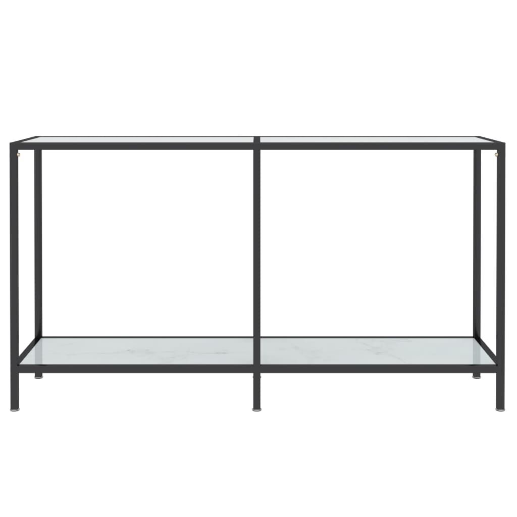 vidaXL Τραπέζι Κονσόλα Λευκό 140 x 35 x 75,5 εκ. από Ψημένο Γυαλί