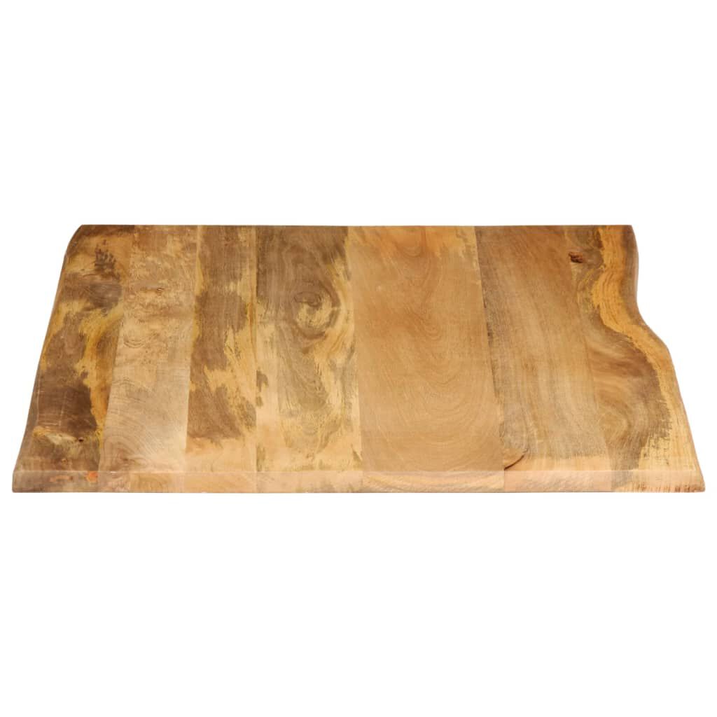 vidaXL Επιφάνεια Τραπεζιού 110x80x3,8 εκ. Live Edge Μασίφ Ξύλο Μάνγκο
