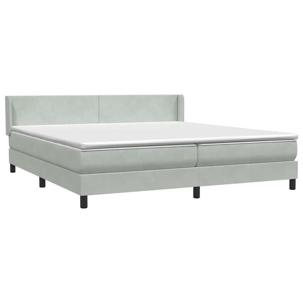 vidaXL Box Spring &kappa;&rho;&epsilon;&beta;ά&tau;&iota; &mu;&epsilon; &sigma;&tau;&rho;ώ&mu;&alpha; &alpha;&nu;&omicron;&iota;&chi;&tau;ό &gamma;&kappa;&rho;&iota; 180x220 cm &Beta;&epsilon;&lambda;&omicron;ύ&delta;&iota;&nu;&omicron;