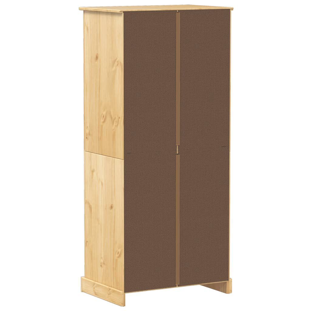 vidaXL Ντουλάπα Corona 76x50x170 εκ. από Μασίφ Ξύλο Πεύκου