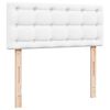 vidaXL Κρεβάτι Boxspring με Στρώμα Λευκό 120x190εκ.από Συνθετικό Δέρμα