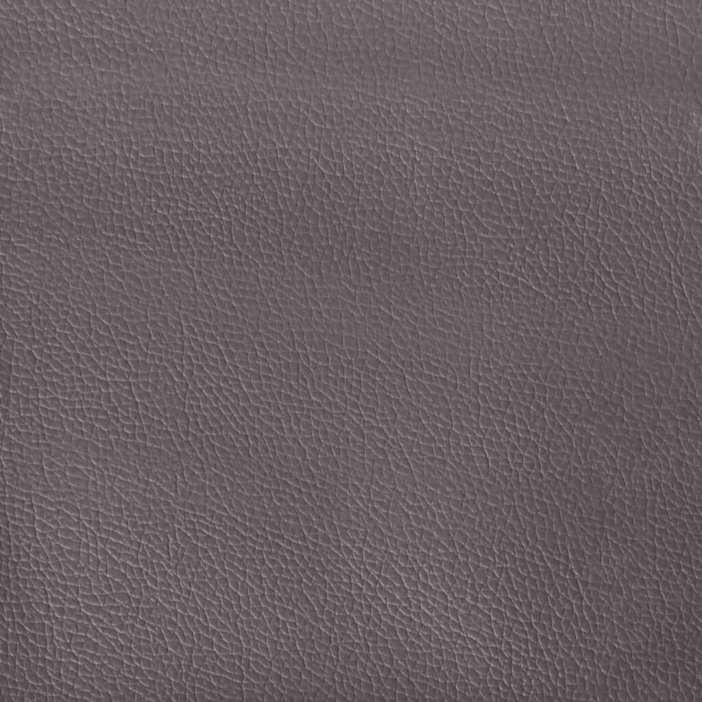 vidaXL Κρεβάτι με Στρώμα Γκρι 200x200 εκ. Συνθετικό Δέρμα