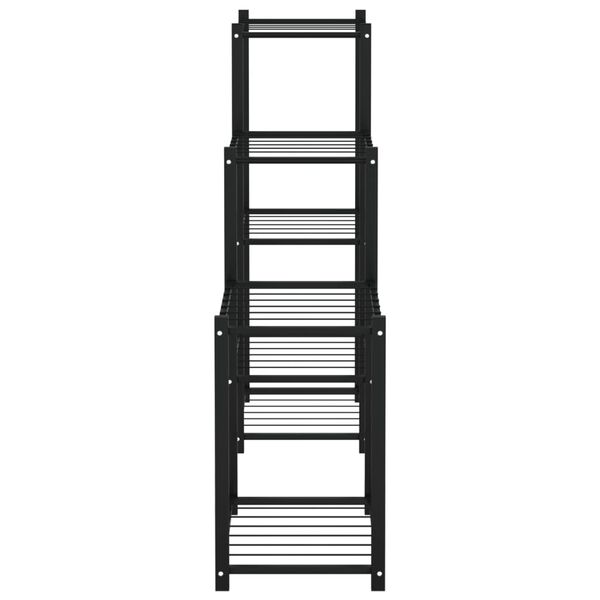 vidaXL Βάση Λουλουδιών Μαύρη 83 x 25 x 80 εκ. Σιδερένια