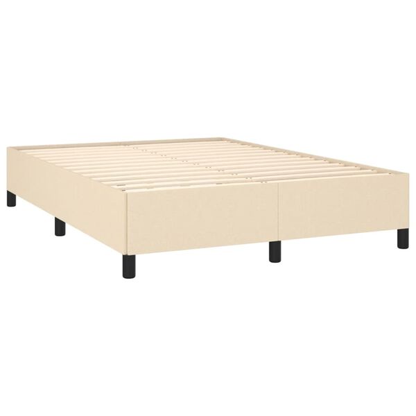vidaXL &Kappa;&rho;&epsilon;&beta;ά&tau;&iota; Boxspring &mu;&epsilon; &Sigma;&tau;&rho;ώ&mu;&alpha; &Kappa;&rho;&epsilon;&mu; 140x200 &epsilon;&kappa;. &Upsilon;&phi;&alpha;&sigma;&mu;ά&tau;&iota;&nu;&omicron;