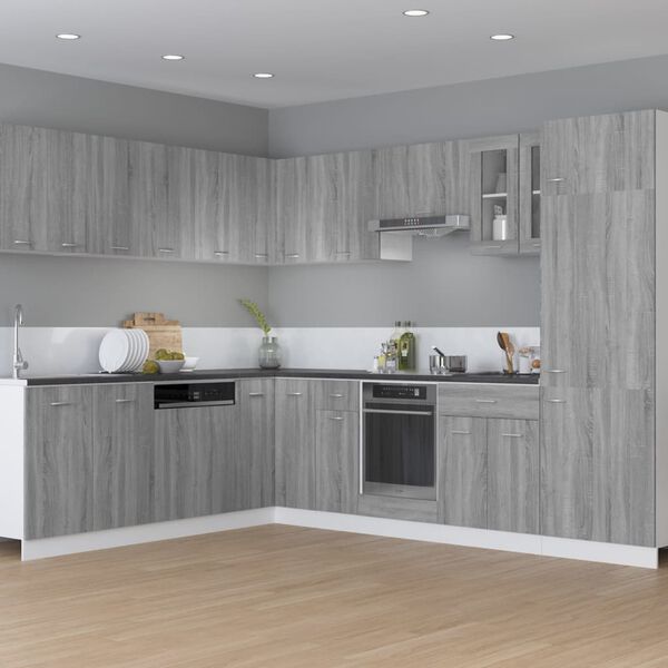 vidaXL Ντουλάπι Φούρνου Lyon Γκρι Sonoma 60x46x81,5εκ.