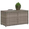 vidaXL Ντουλάπι Αποθήκευσης Κήπου Γκρι 110x55,5x60,5 εκ. Συνθ. Ρατάν
