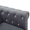 vidaXL Καναπές Τριθέσιος Chesterfield Γκρι 199 x 75 x 72 εκ. Βελούδο