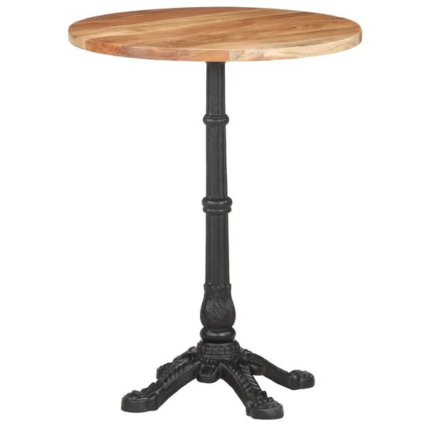 vidaXL Τραπέζι Bistro Ø60 x 76 εκ. Μασίφ Ξύλο Ακακίας