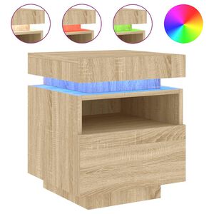 vidaXL &Kappa;&omicron;&mu;&omicron;&delta;ί&nu;&omicron; &mu;&epsilon; &Phi;ώ&tau;&alpha; LED Sonoma &Delta;&rho;&upsilon;&sigmaf; 40 x 39 x 48,5 &epsilon;&kappa;.