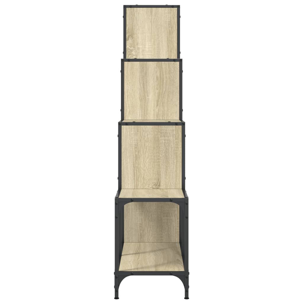 vidaXL Βιβλιοθήκη Sonoma Δρυς 122x30x132 εκ. Επεξεργ. Ξύλο & Μέταλλο
