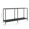 vidaXL Τραπέζι Κονσόλα Μαύρο 140 x 35 x 75,5 εκ. από Ψημένο Γυαλί