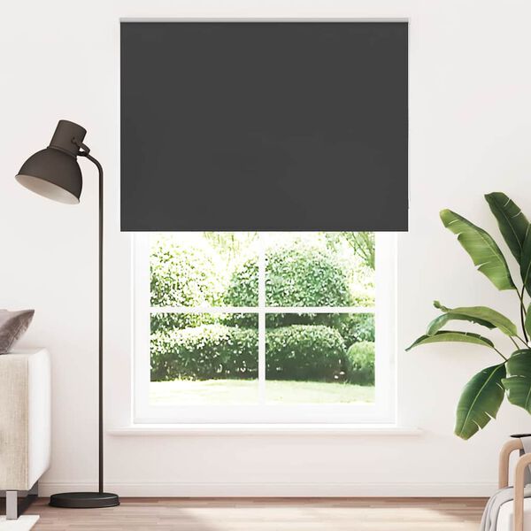 vidaXL Roller Blind Blackout &Mu;&alpha;ύ&rho;&omicron; 150x230 cm &Pi;&lambda;ά&tau;&omicron;&sigmaf; &upsilon;&phi;ά&sigma;&mu;&alpha;&tau;&omicron;&sigmaf; 146,6cm