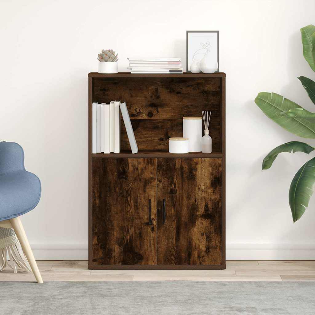 vidaXL Βιβλιοθήκη Καπνιστή Δρυς 60x24x85 εκ. από Επεξεργασμένο Ξύλο