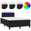 vidaXL &Kappa;&rho;&epsilon;&beta;ά&tau;&iota; Boxspring &mu;&epsilon; &Sigma;&tau;&rho;ώ&mu;&alpha; & LED &Mu;&alpha;ύ&rho;&omicron; 120x190 &epsilon;&kappa;. &Beta;&epsilon;&lambda;&omicron;ύ&delta;&iota;&nu;&omicron;