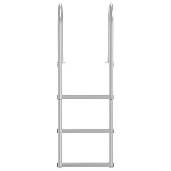 vidaxl Σκάλα ντόκ Ασημί 45 x 11.5 x 134 εκ Αλουμίνιο