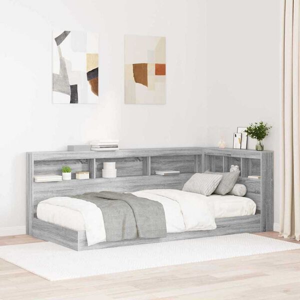 vidaXL Κεφαλάρι Αποθήκης με ράφι Γκρι sonoma 75 cm Επεξεργασμένο ξύλο