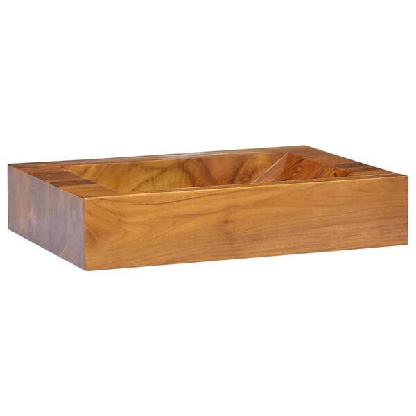 vidaXL &Nu;&iota;&pi;&tau;ή&rho;&alpha;&sigmaf; 50 x 35 x 10 &epsilon;&kappa;. &alpha;&pi;ό &Mu;&alpha;&sigma;ί&phi; &Xi;ύ&lambda;&omicron; Teak