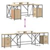 vidaXL Γραφείο Sonoma Δρυς 182 x 101 x 87.5 εκ Επεξεργασμένο ξύλο