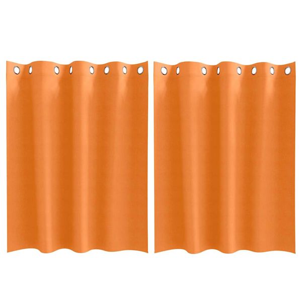 vidaXL Κουρτίνες συσκότισης με κουρτίνες Bright Orange Πολυεστέρας