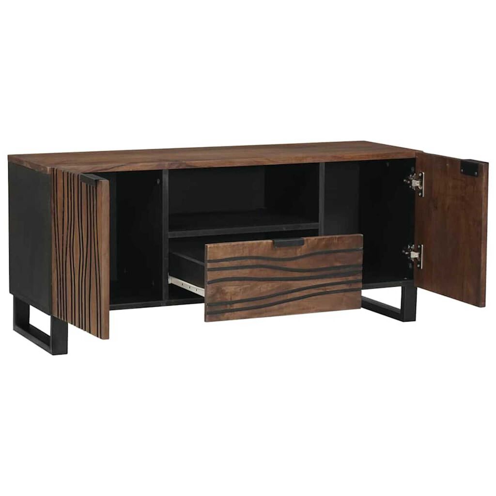vidaXL Ντουλάπα TV με συρτάρι Καφέ 105 x 33 x 46 εκ Μασίφ ξύλο μάνγκο