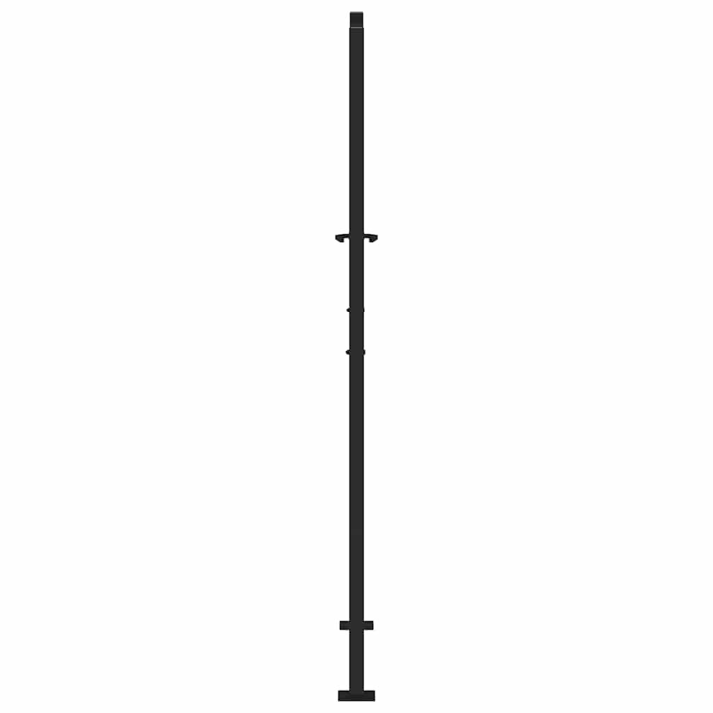 vidaXL Πύλη κήπου Μαύρη 105x180 cm Σχεδιασμός φύλλων χάλυβα