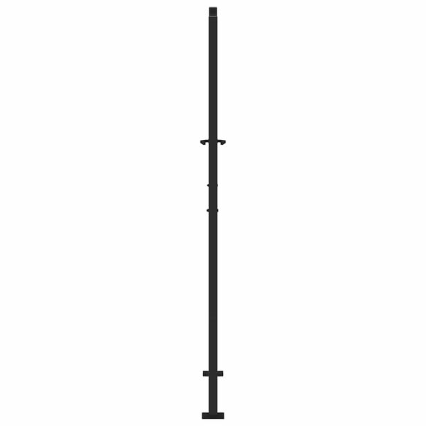vidaXL Πύλη κήπου Μαύρη 105x180 cm Σχεδιασμός φύλλων χάλυβα