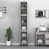 vidaXL Ντουλάπι Μπάνιου Γκρι Sonoma 30x30x190 εκ. Επεξεργασμένο Ξύλο