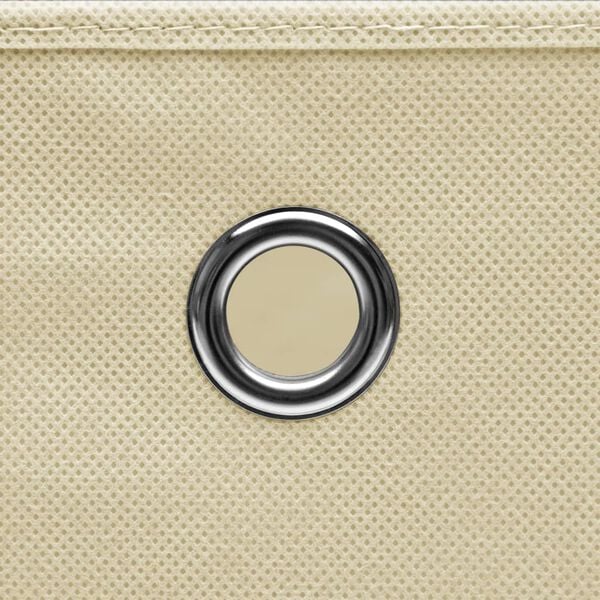 vidaXL Κουτιά Αποθήκευσης 4 τεμ. Κρεμ 32 x 32 x 32 εκ. Υφασμάτινα