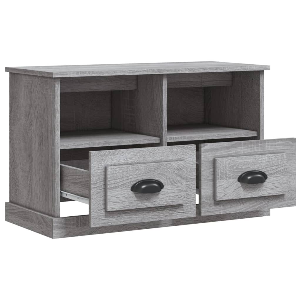 vidaXL Έπιπλο Τηλεόρασης Γκρι Sonoma 80x35x50 εκ. από Επεξεργ. Ξύλο