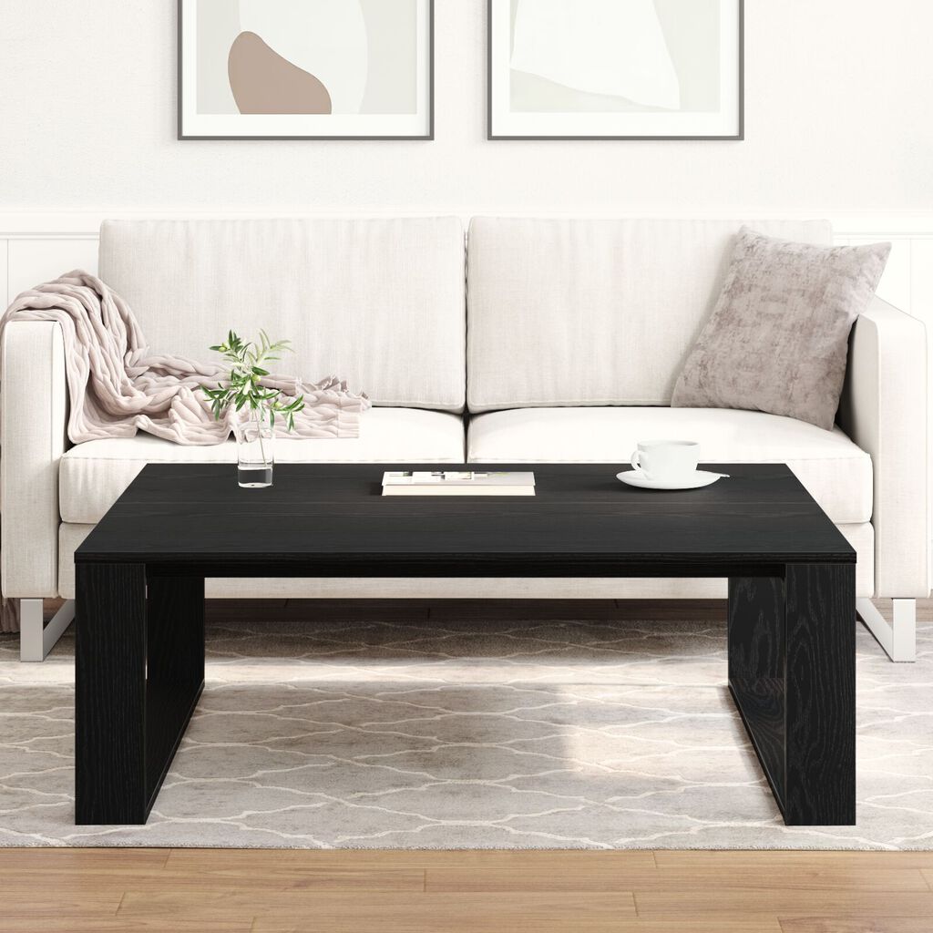 vidaXL Τραπεζάκι σαλονιού Μαύρο Δρυς 100x100x35 εκ Επεξεργασμένο ξύλο