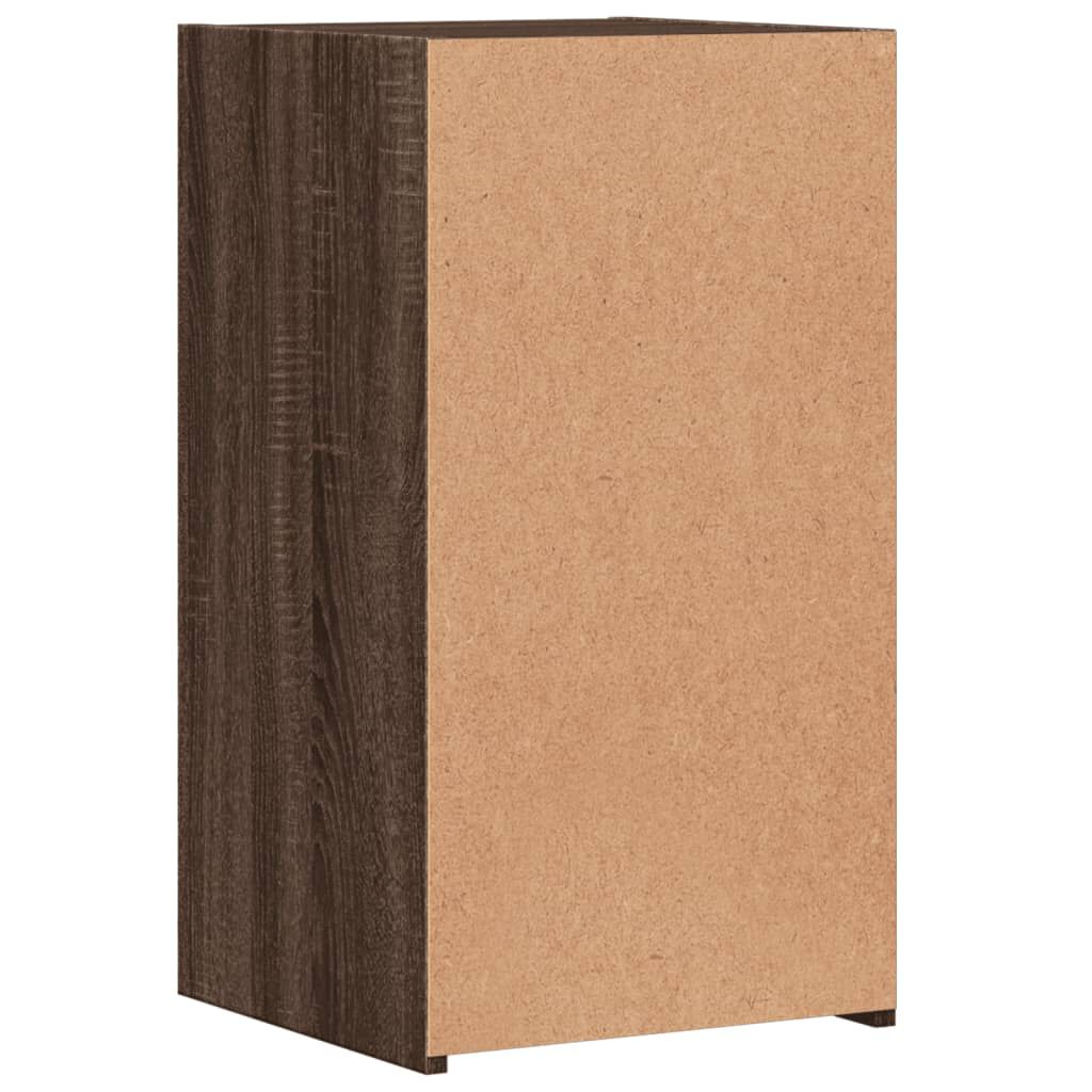 vidaXL Κομοδίνα 2 τεμ. Καφέ Δρυς 35x34x65 εκ. από Επεξεργ. Ξύλο