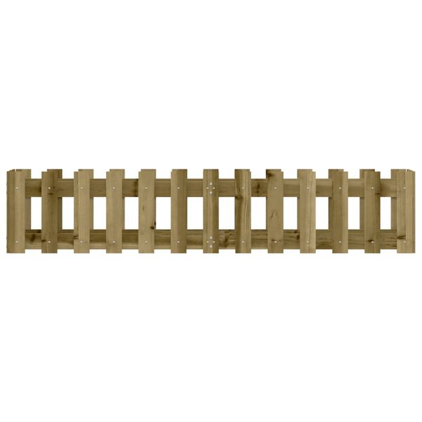 vidaXL Ζαρντινιέρα με Σχέδιο Φράχτη 150x30x30εκ. Εμποτισμ. Ξύλο Πεύκου