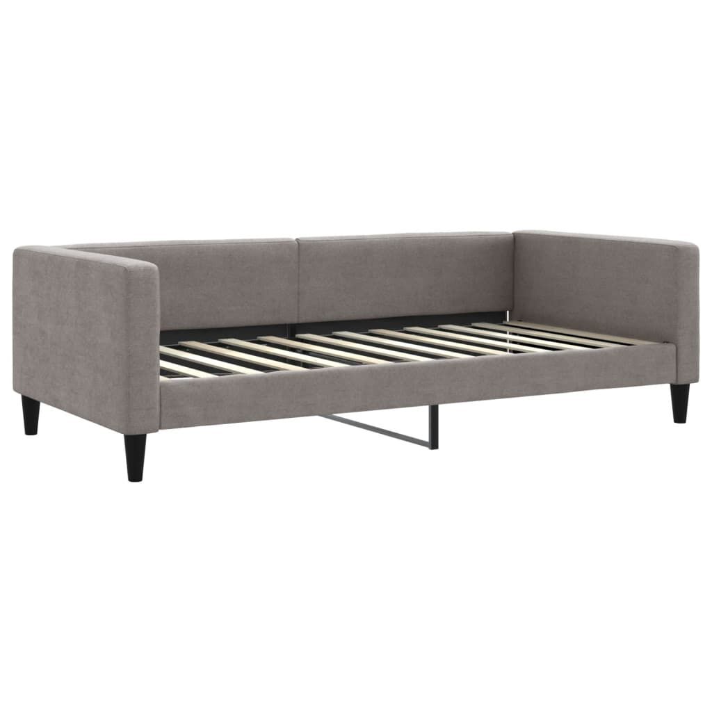 vidaXL Καναπές Κρεβάτι με Στρώμα Taupe 100 x 200 εκ. Υφασμάτινο