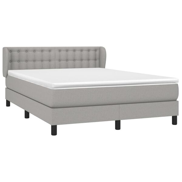 vidaXL &Kappa;&rho;&epsilon;&beta;ά&tau;&iota; Boxspring &mu;&epsilon; &Sigma;&tau;&rho;ώ&mu;&alpha; &Alpha;&nu;&omicron;&iota;&chi;&tau;ό &Gamma;&kappa;&rho;&iota; 140x190 &epsilon;&kappa;. &Upsilon;&phi;&alpha;&sigma;&mu;ά&tau;&iota;&nu;&omicron;