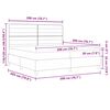 vidaXL Κρεβάτι με ελατήρια με στρώμα Μπλε 200 x 200 cm ύφασμα