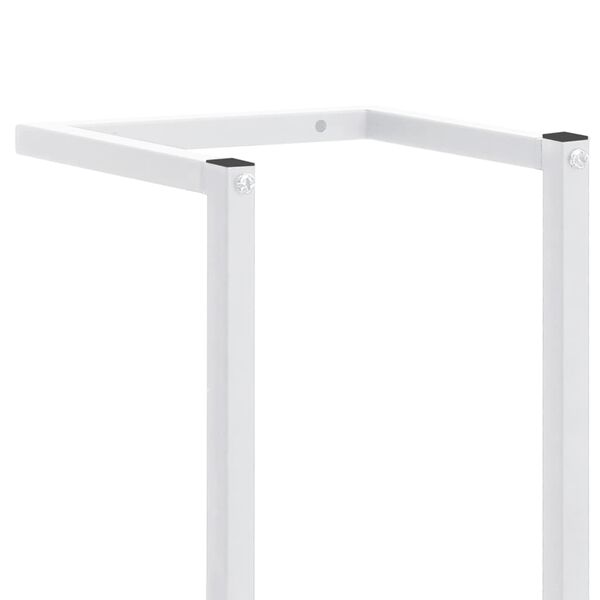 vidaXL Βάση για Πετσέτες Επιτοίχια Λευκή 25 x 20 x 95 εκ. Ατσάλινη
