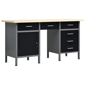 vidaXL &Pi;ά&gamma;&kappa;&omicron;&sigmaf; &Epsilon;&rho;&gamma;&alpha;&sigma;ί&alpha;&sigmaf; &Mu;&alpha;ύ&rho;&omicron;&sigmaf; 160 x 60 x 85 &epsilon;&kappa;. &Alpha;&tau;&sigma;ά&lambda;&iota;&nu;&omicron;&sigmaf;